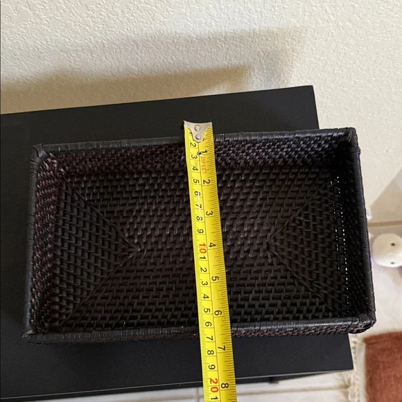 Crate&Barrel Brown Woven Basket - Picture 3 of 5